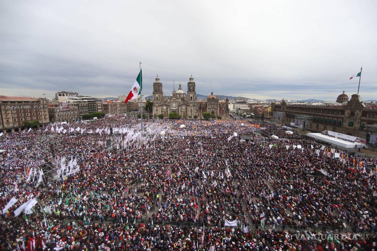 Acuden 350 mil personas a informe de Sheinbaum; sindicatos y Morena llenan el Zócalo