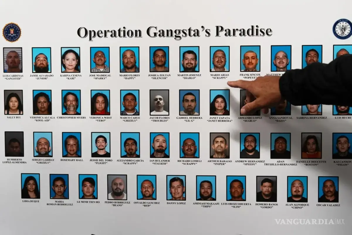 $!FBI arresta a 43 presuntos integrantes de la Mexican Mafia en Estados Unidos