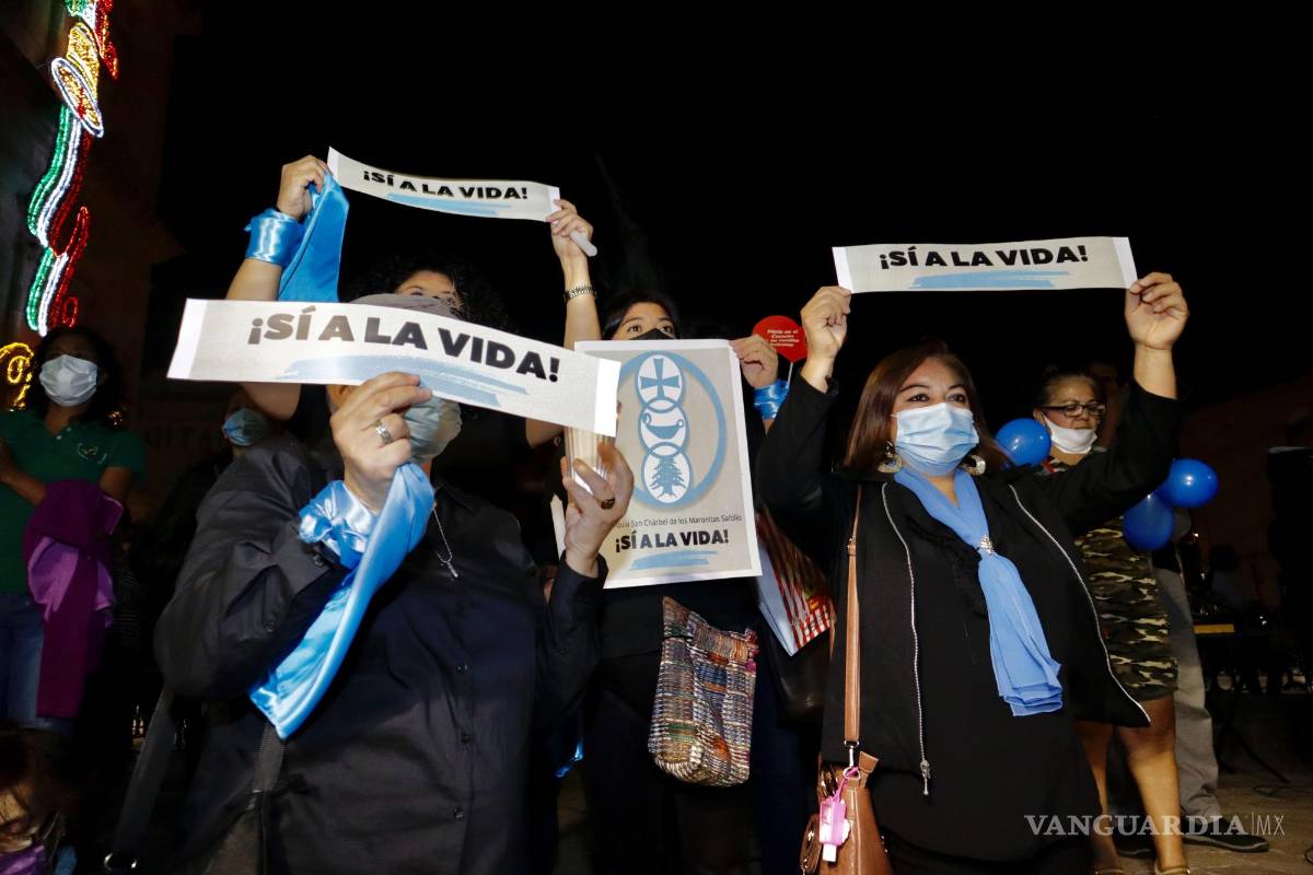 Se manifiestan grupos por la vida en contra la despenalización de la interrupción del embarazo en Coahuila