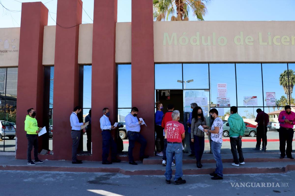 Cancelan en oficinas de Licencias de Saltillo sus citas por internet; quizá diciembre abra espacios sino será en enero