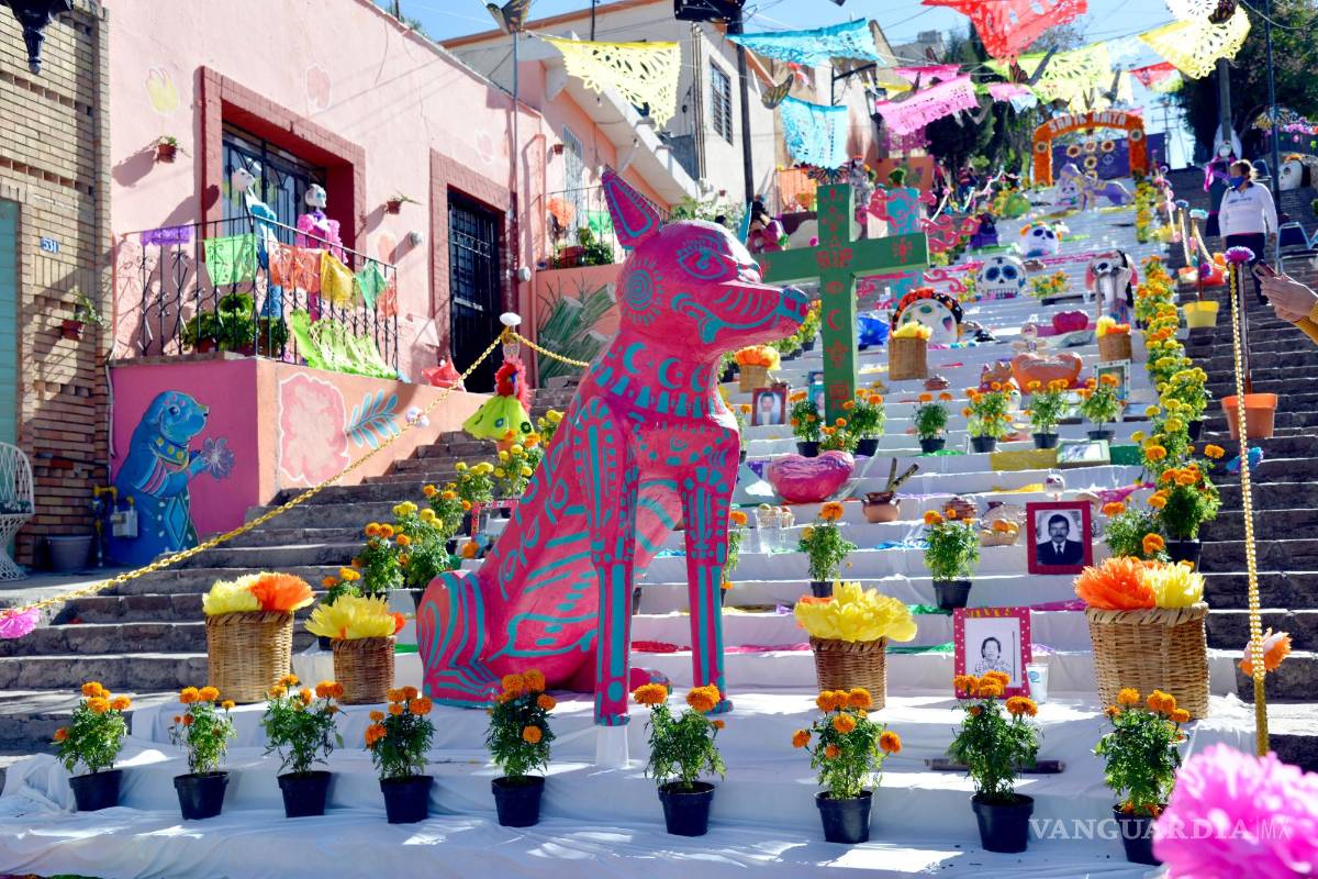 Barrio de Santa Anita: convierten 180 escalones en altar monumental en Centro Histórico de Saltillo