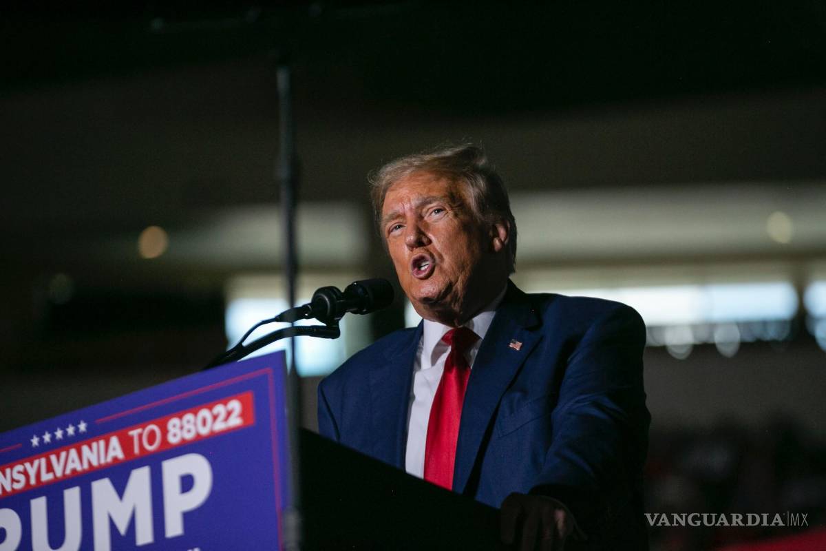 $!El expresidente Donald Trump durante un mitin en Erie, Pensilvania, el 29 de julio de 2023.
