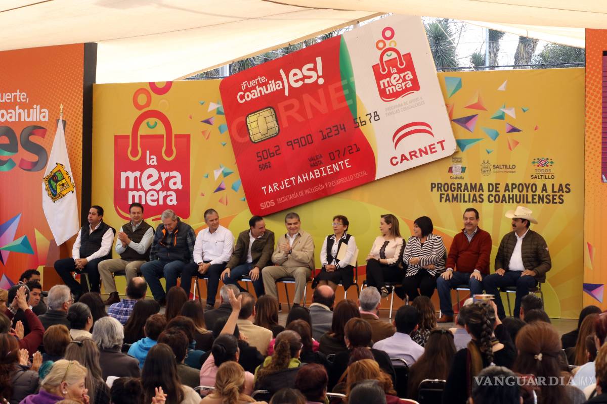 Con la tarjeta 'La mera mera', Gobierno de Coahuila repartirá 200 pesos por mes a las familias más necesitadas