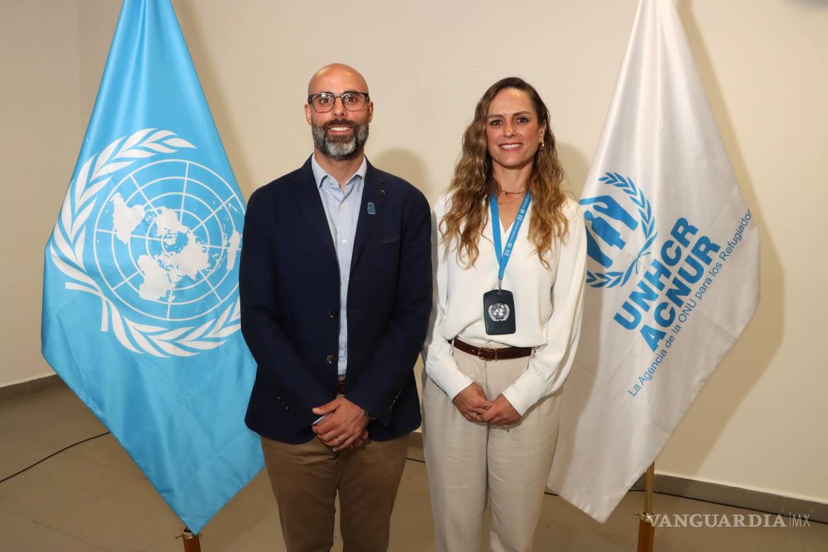 $!Ana Lorena Galindo Cepeda jefa de la oficina de ACNUR en Saltillo y Benjamín de Barros jefe de la ACNUR para el norte de México refieren que el 80% de los refugiados enfrentaría un riesgo si tuviera que regresar a su país.