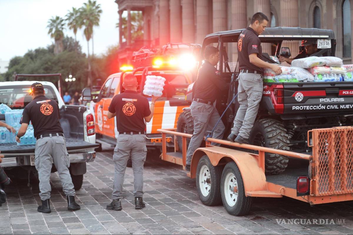 Nuevo León envía 20 toneladas de ayuda y rescatistas a Veracruz por afectaciones de lluvias