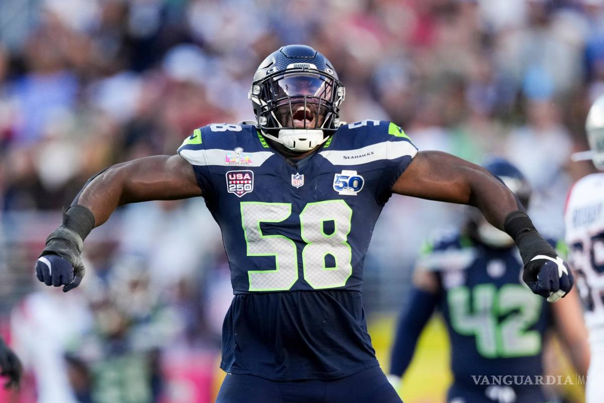 $!La defensiva de los Seahawks de Seattle marcó el ritmo del Super Bowl LX, presionó constantemente a Drake Maye y anuló por completo a la ofensiva de los Patriots de Nueva Inglaterra durante la primera mitad.