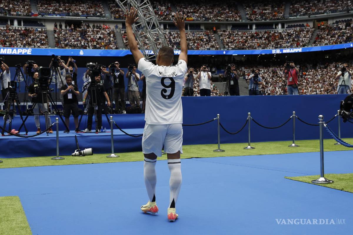 $!Mbappé fue presentado hoy en el Santiago Bernabeu como nuevo jugador del Real Madrid.
