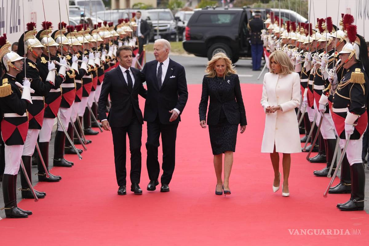 $!En conmemoración del 80 aniversario del ‘Día D’, Biden y Macrón prometen no abandonar a Ucrania