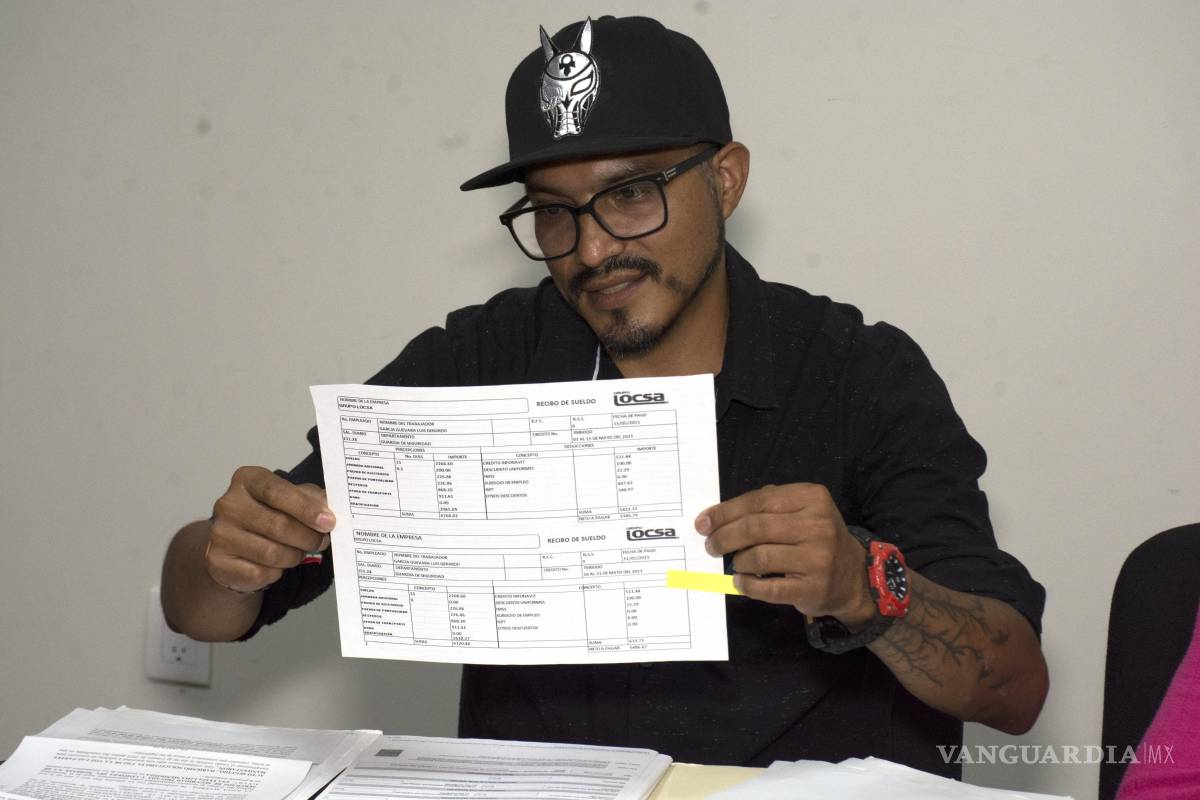 $!Una de las nóminas que recibió Luis Gerardo había sido elaborada en Excel. Cuando la llevó a la Procuraduría Federal de la Defensa del Trabajo le señalaron que no tenía folio ni elementos suficientes para acreditar que realmente provenía de la empresa.