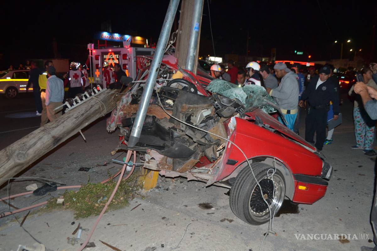 Otro accidente por alcohol en Saltillo: mueren 2; Circulaban por Reforma a casi 150km/h