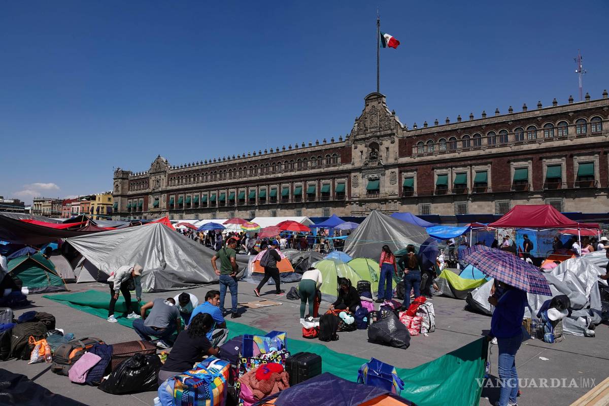 $!El plantón instalado en el Zócalo funcionó durante los tres días como punto central de organización, visibilización y resistencia.