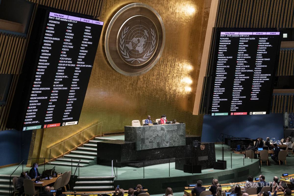 Con 93 votos a favor, 24 en contra y 58 abstenciones la ONU suspende a Rusia del Consejo de Derechos Humanos
