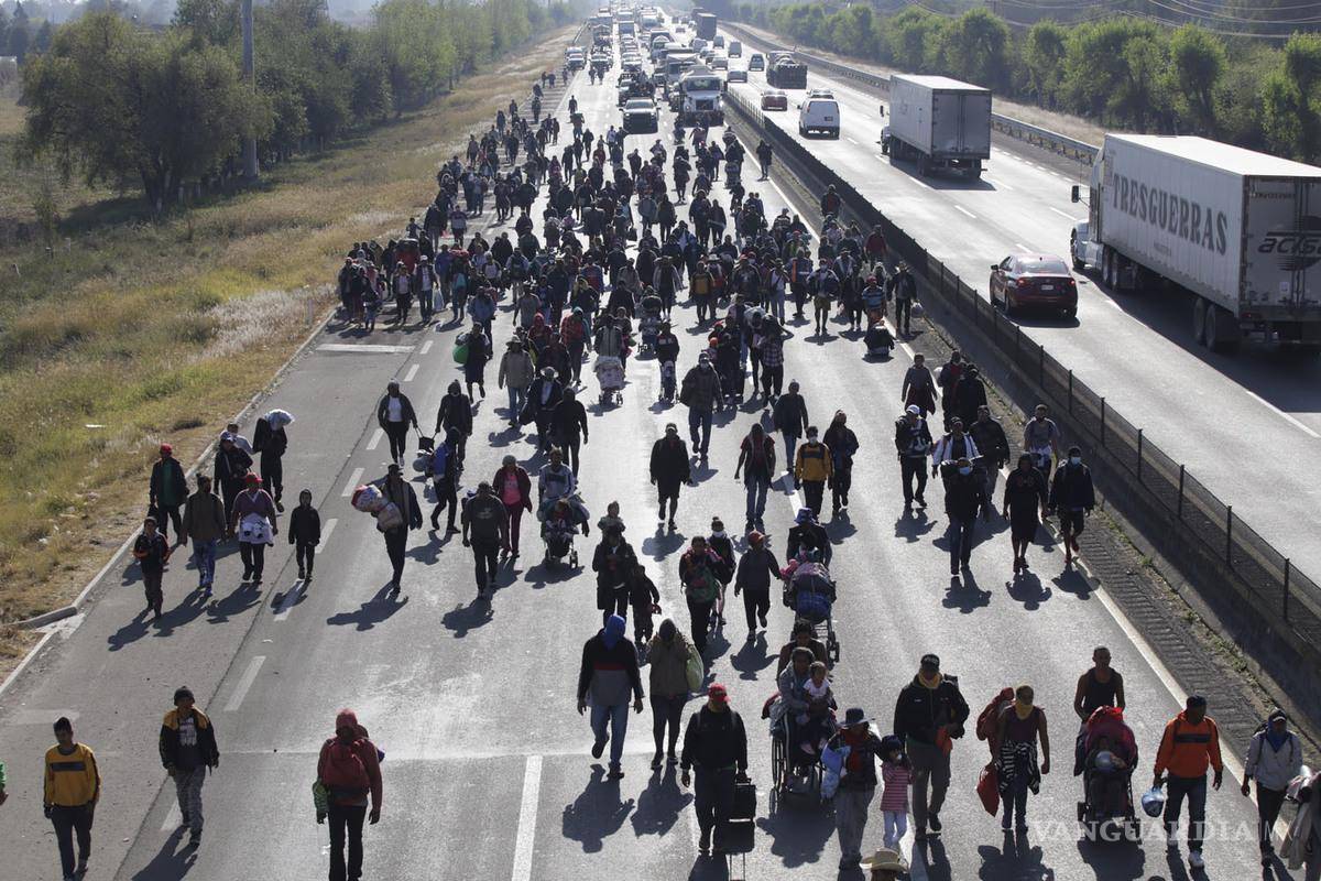 Descansa caravana en Puebla; acusan que no detendrán su camino a CDMX