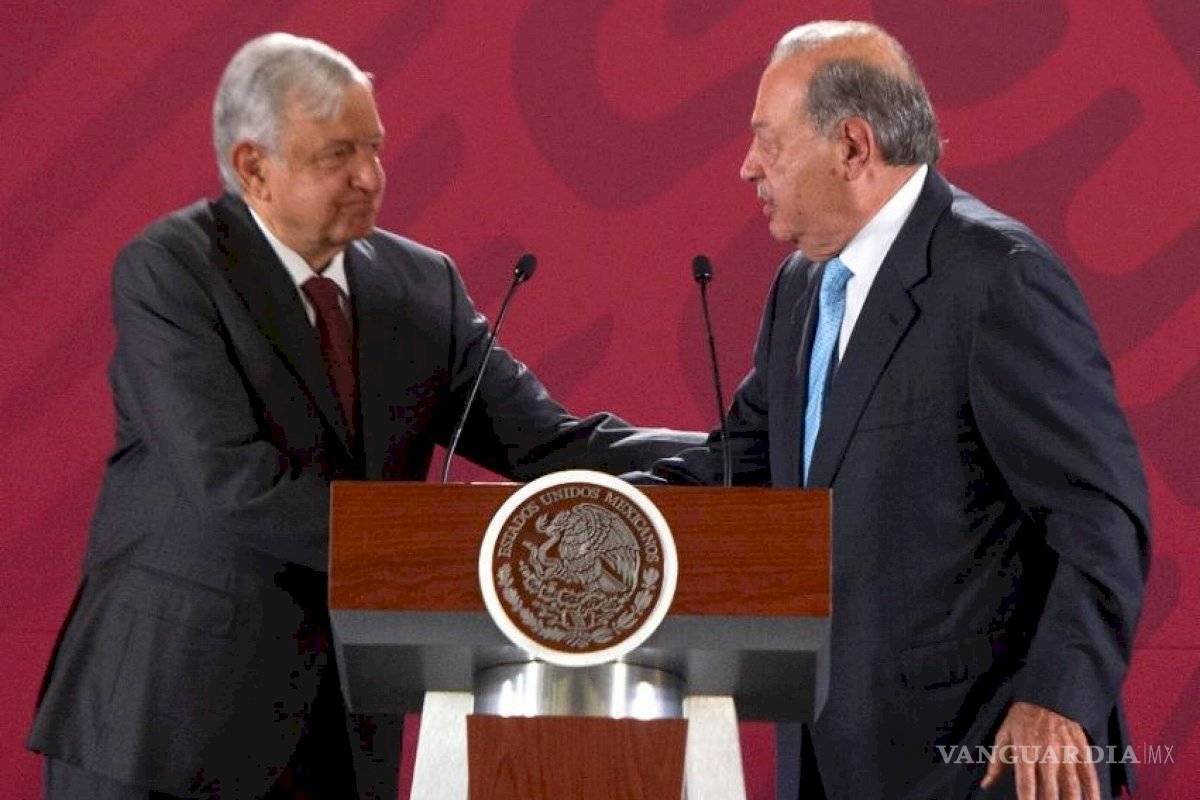 AMLO destaca participación de Slim en construcción del Tren Maya