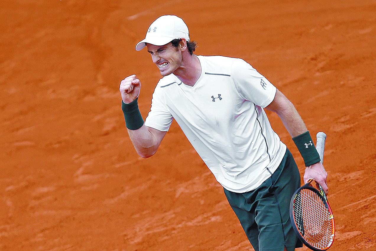 Triunfo sufrido de Murray en Roland Garros