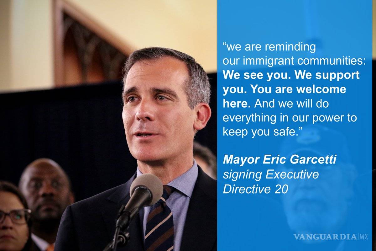 Los Ángeles resistirá a Trump, su alcalde firma orden para proteger a inmigrantes