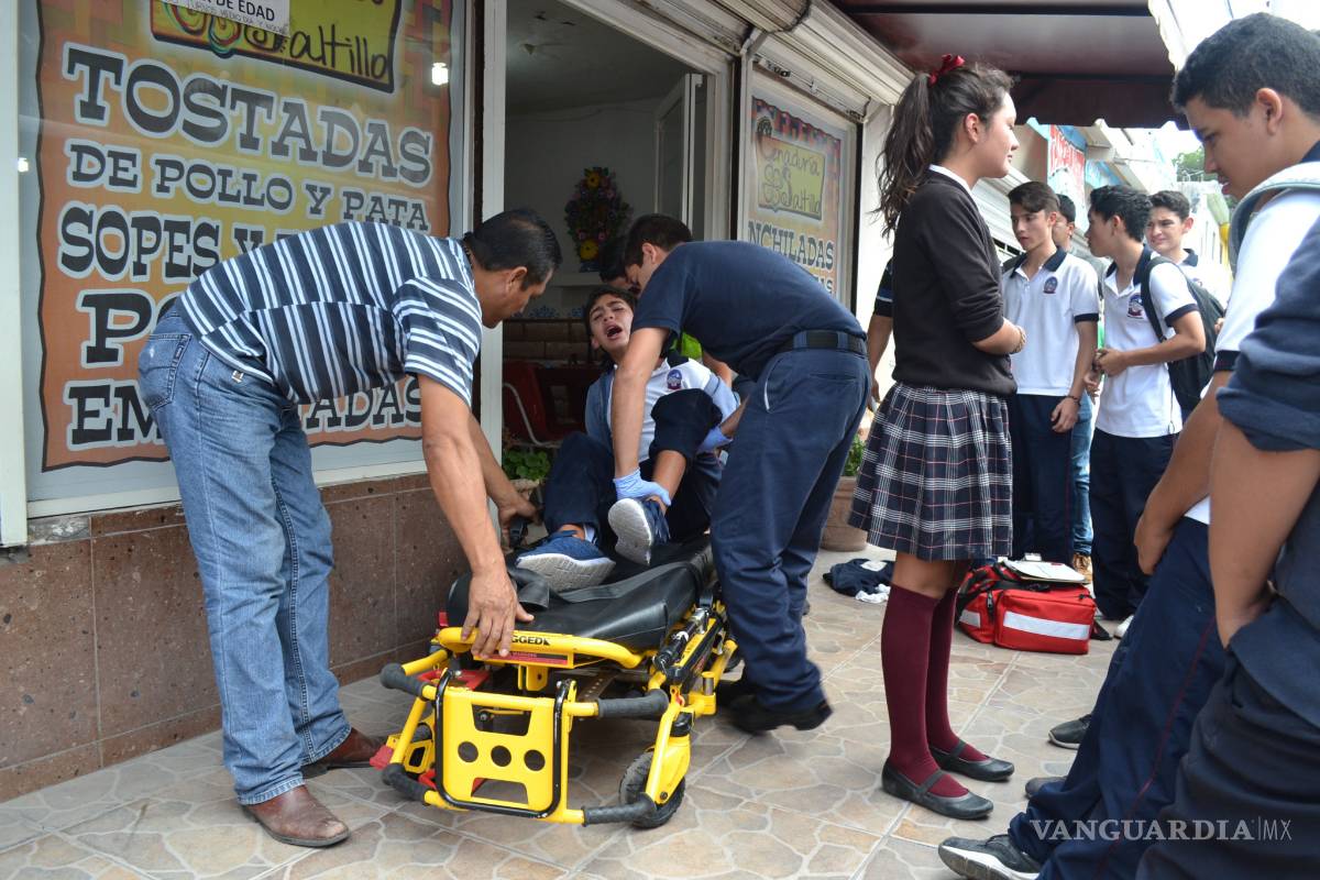 Joven se resiente de lesión y acaba en hospital de Saltillo