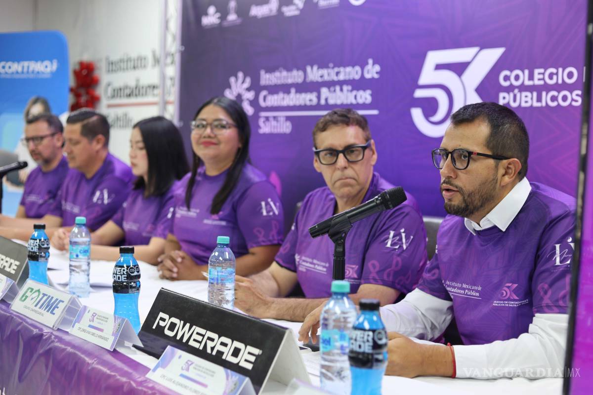 $!El Colegio de Contadores Públicos de Saltillo presentó los detalles de su tradicional carrera 5K y 1K infantil, que se realizará el 30 de agosto.