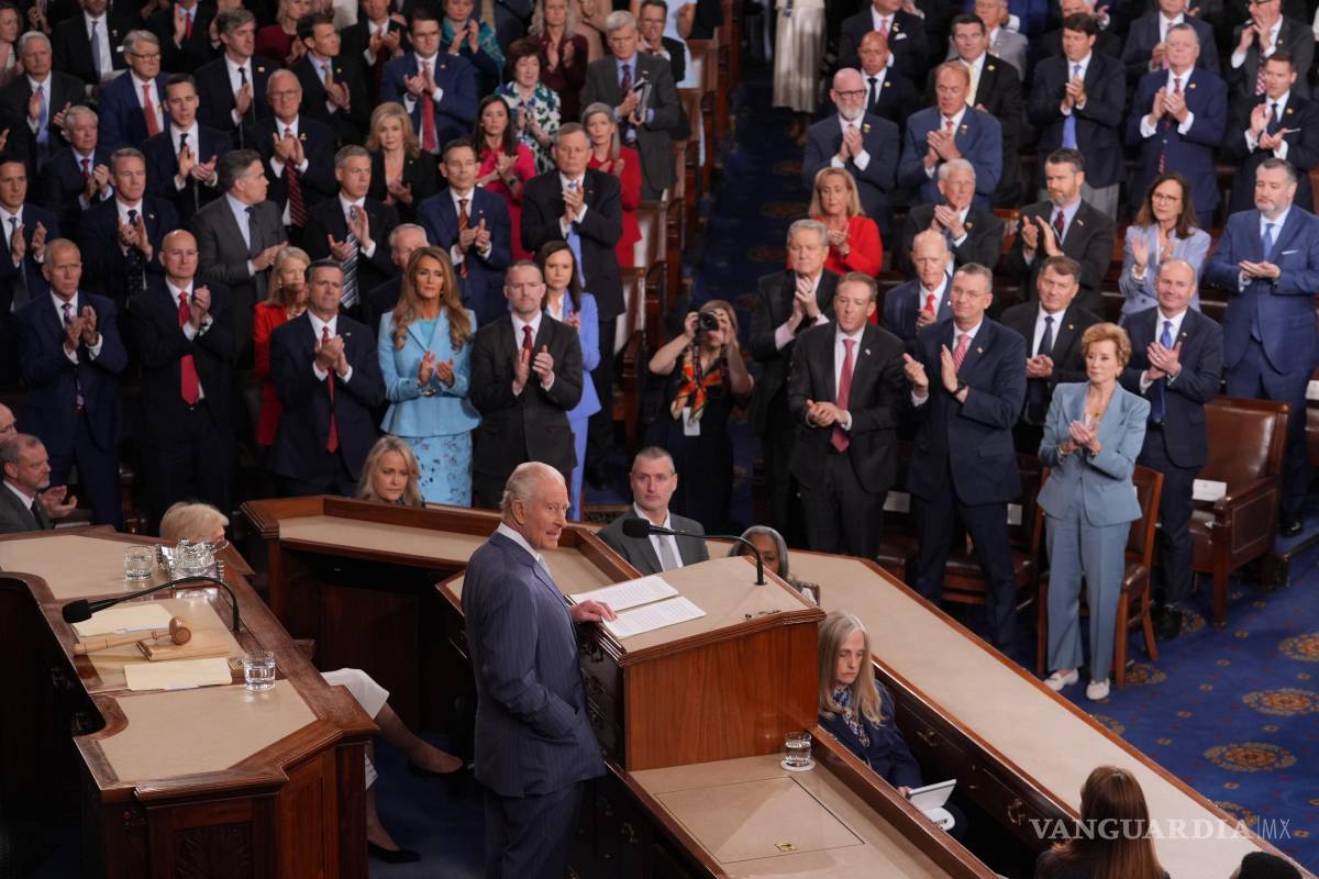$!Britain's King Charles III speaks to a joint meeting of Congress in the House Chamber at the U.S. Capitol, Tuesday, April 28, 2026, in Washington. (AP Photo/J. Scott Applewhite)