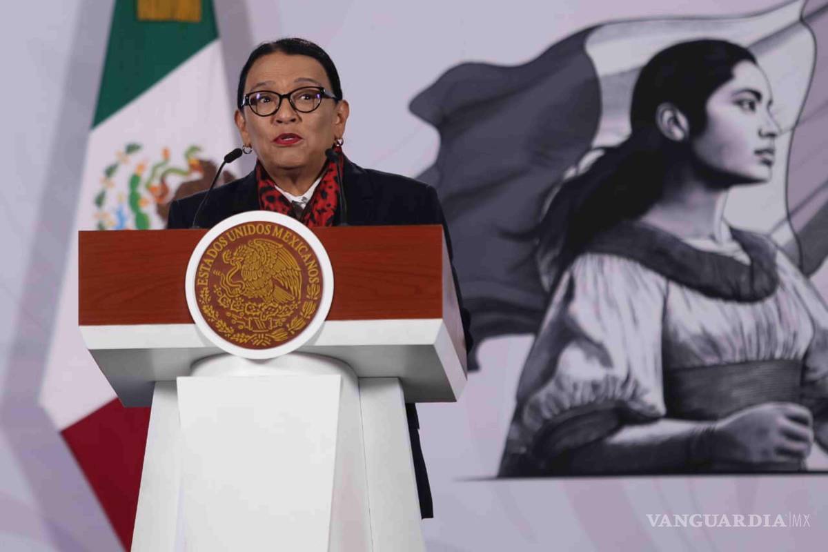 $!Rosa Icela Rodríguez secretaría de Gobierno (Segob) en conferencia.