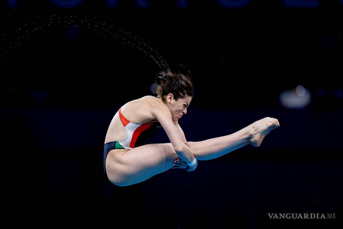 $!Alejandra Orozco de México compite en la final de plataforma 10m femenina de saltos por los Juegos Olímpicos 2020 en el Centro Acuático de Tokio, Japón. EFE