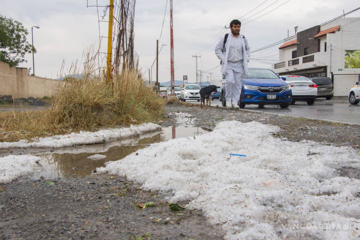 $!Las mejores imágenes de la granizada en Saltillo