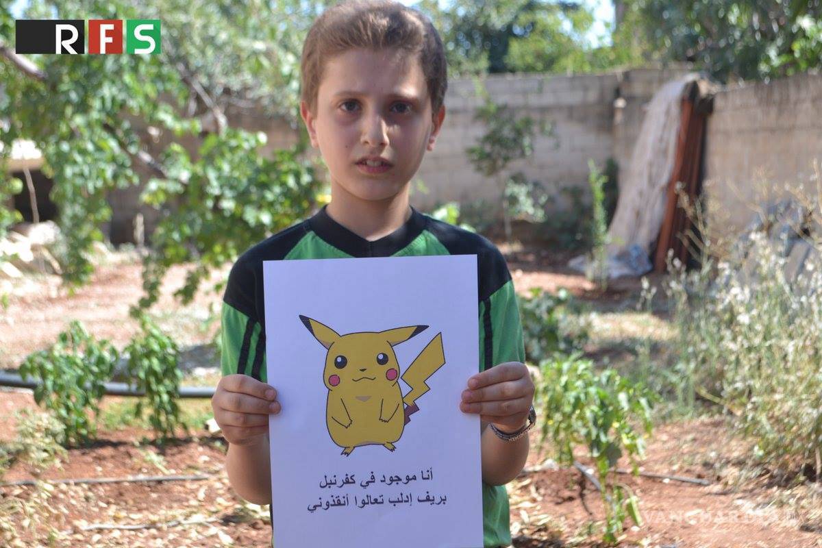 $!"Hay muchos Pokémon en Siria, ven y sálvame", lanzan campaña para salvar a niños sirios