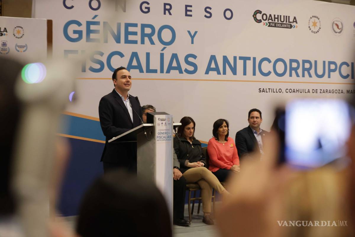 $!Manolo Jiménez Salinas reiteró que en Coahuila el combate a la corrupción se basa en la coordinación institucional y la transparencia.