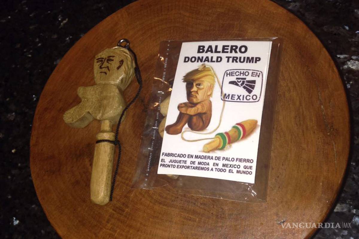 Artesanos de Cuatrociénegas crean curioso balero de Donald Trump