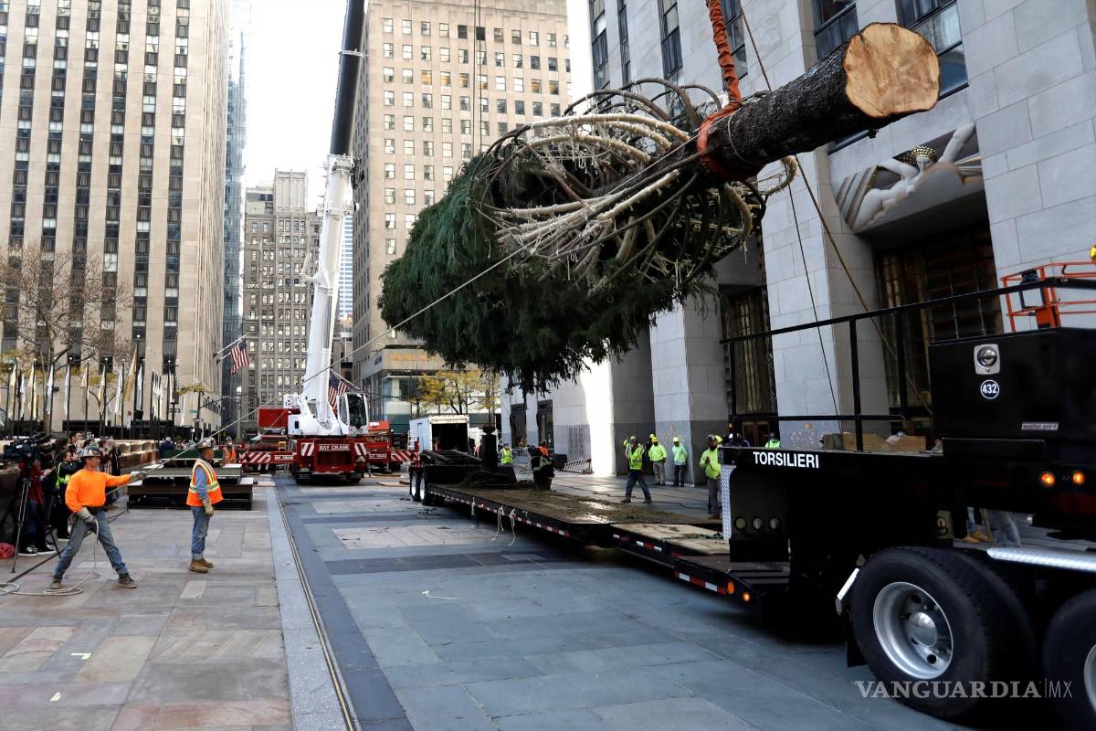 ¡Ya es Navidad! Llega a Nueva York árbol de Rockefeller Center