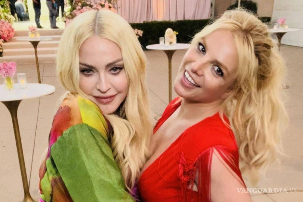 $!Madonna y Britney durante la recepción.