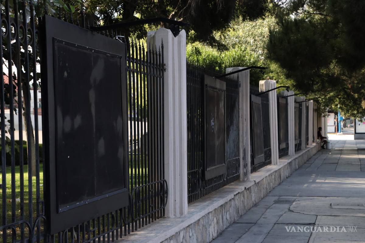 $!En abandono la galería urbana de las rejas del Ateneo Fuente en Saltillo
