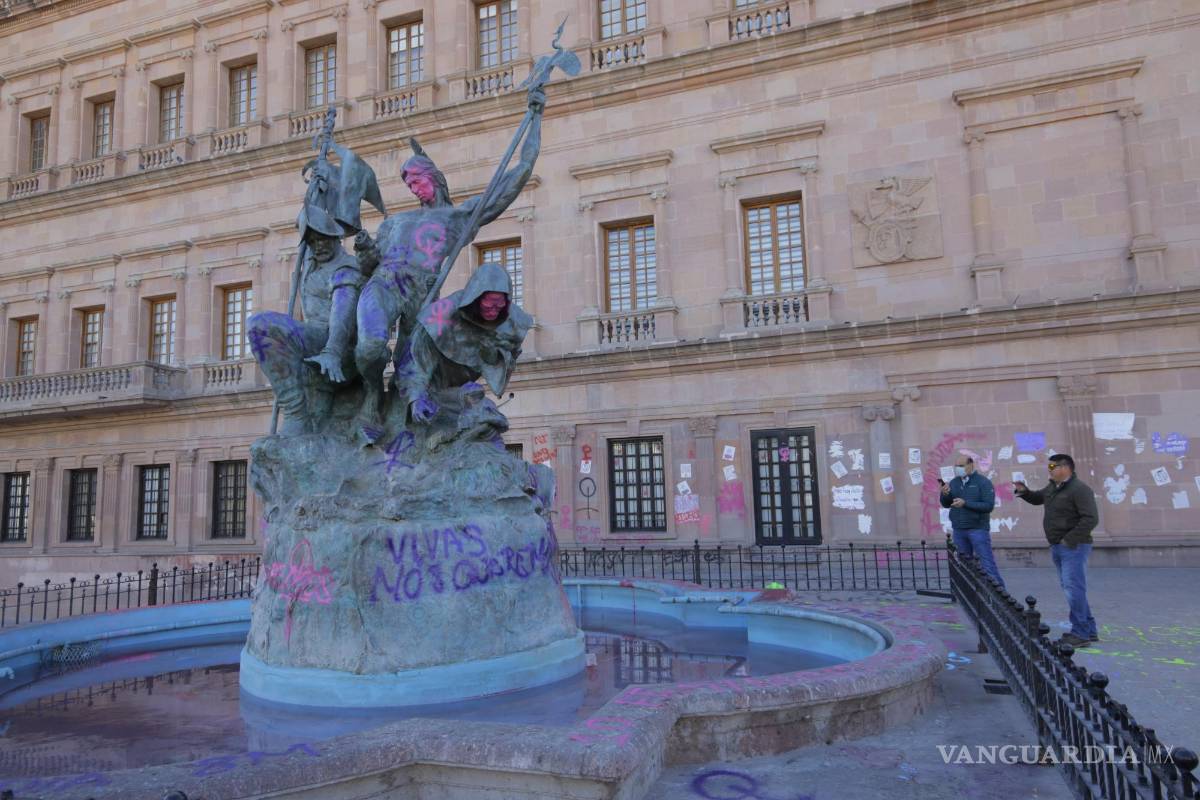 $!La fuente de Los Fundadores de la Nueva Tlaxcala es un monumento emblemático que se instaló en el año 1991.