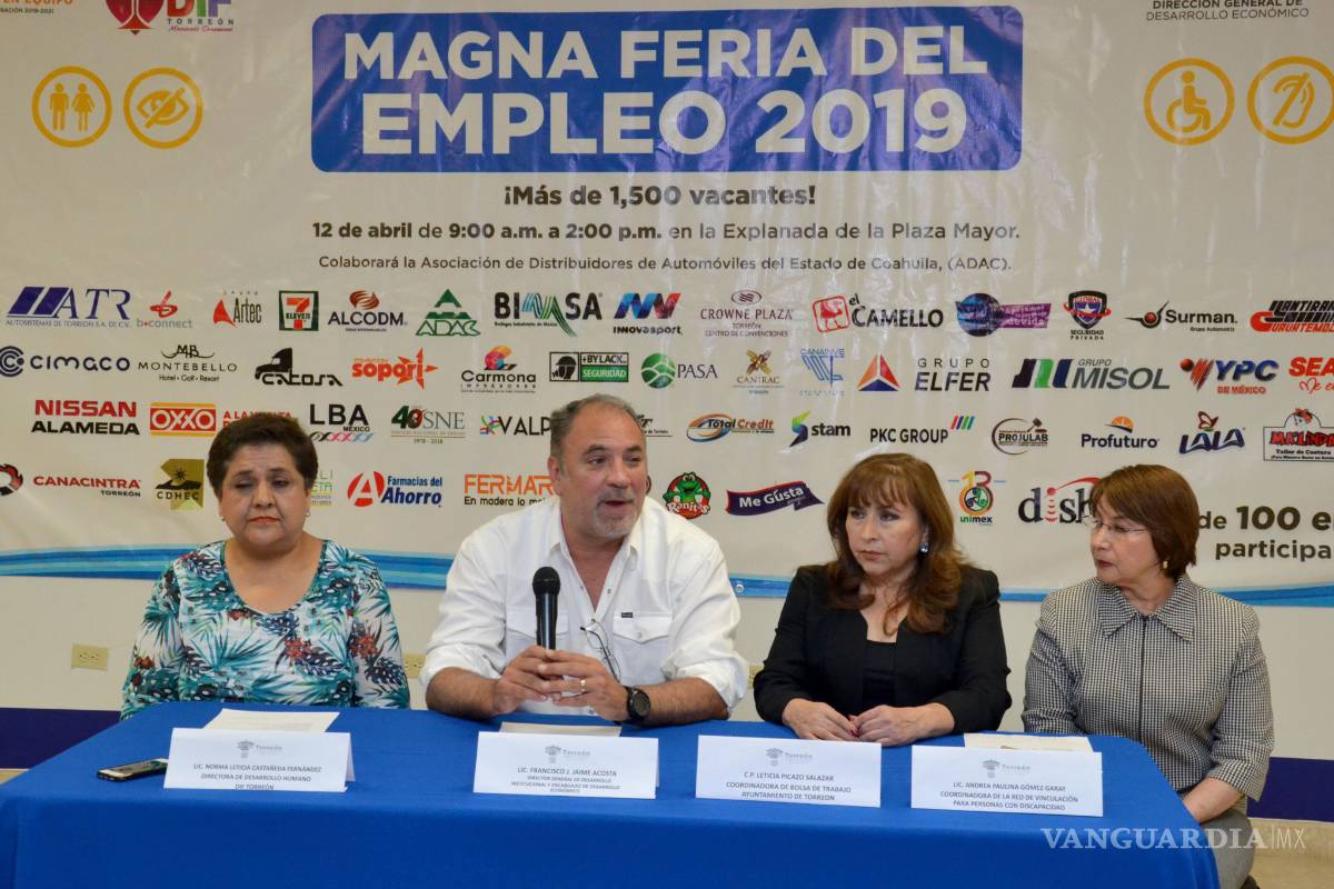Ofertarán más de mil 500 vacantes en Feria del Empleo