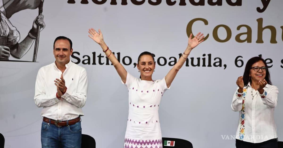Avances del tren, hospitales, programas sociales y guerra de consignas; Sheinbaum presenta informe en Saltillo (video)