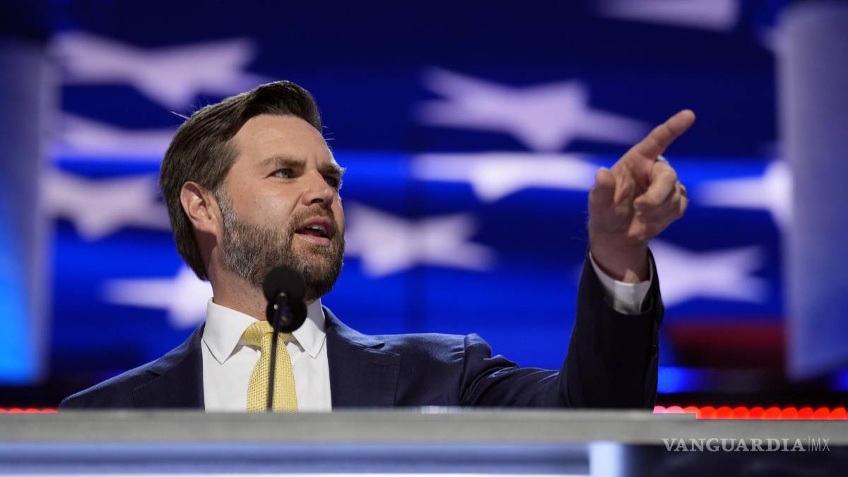 $!El candidato republicano a la vicepresidencia, el senador JD Vance, durante la Convención Republicana, en el Fiserv Forum de Milwaukee.