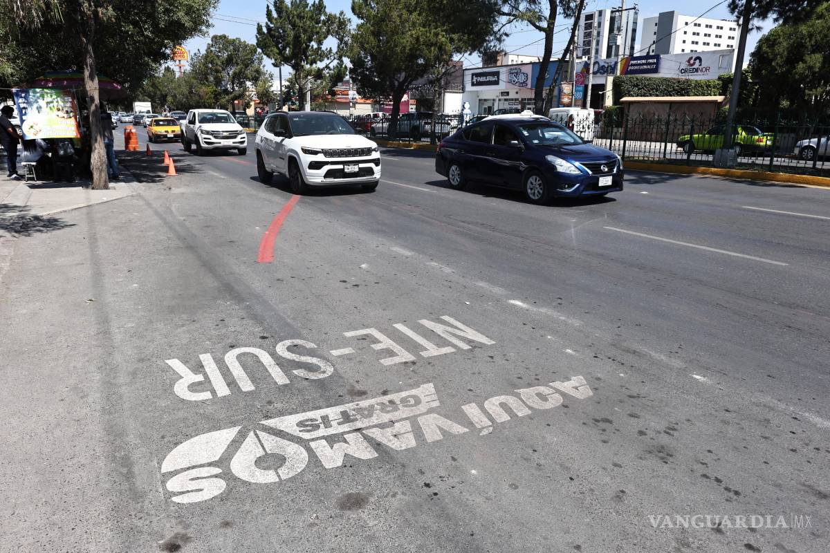 Líneas rojas buscan cambiar hábitos de movilidad en Saltillo