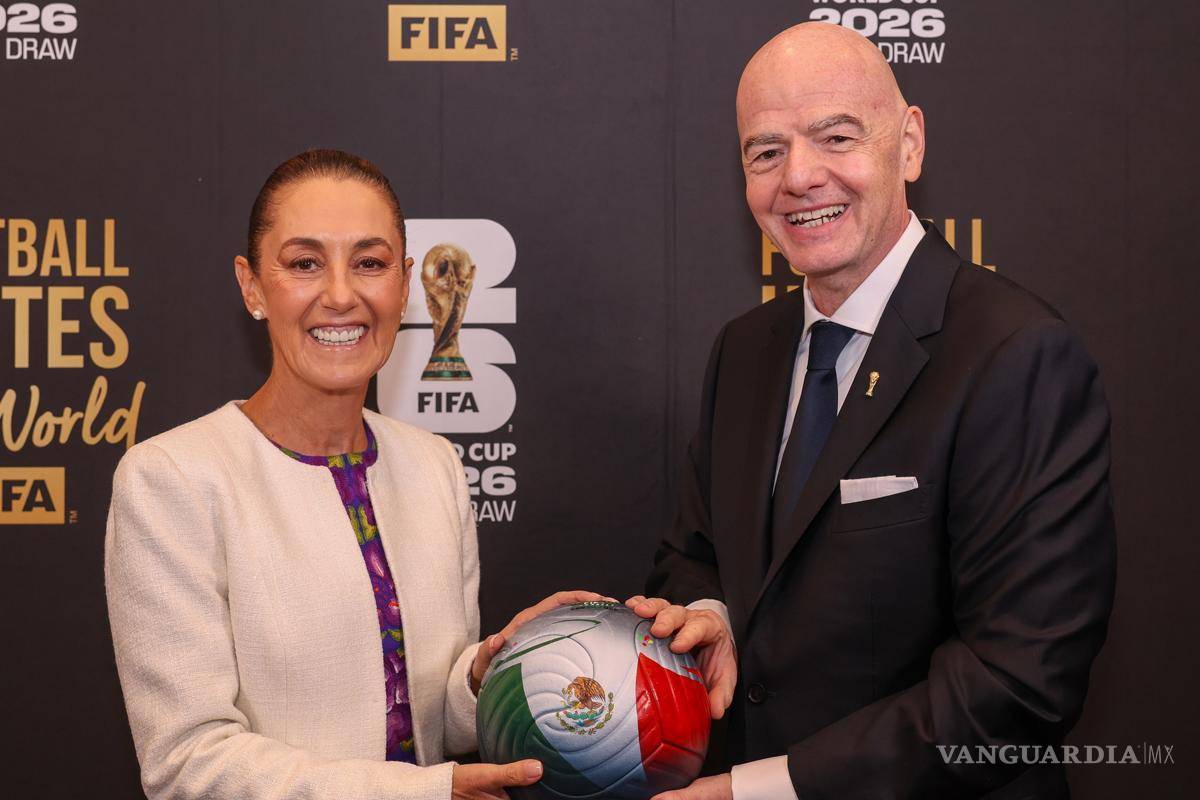 Sheinbaum llega al sorteo del Mundial 2026 junto a gobernadores de NL, Jalisco y CDMX