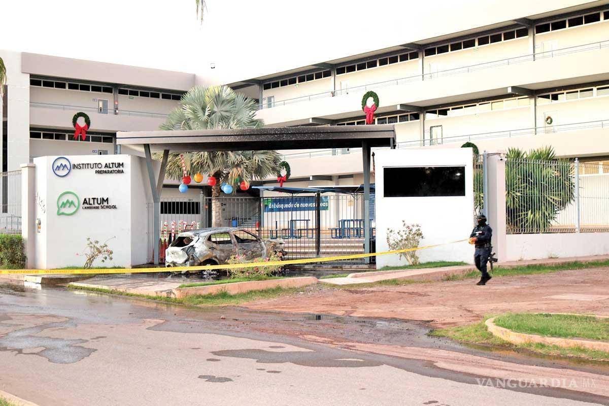 Queman Instituto Altum en Culiacán; es la tercera escuela atacada en semanas, reportan