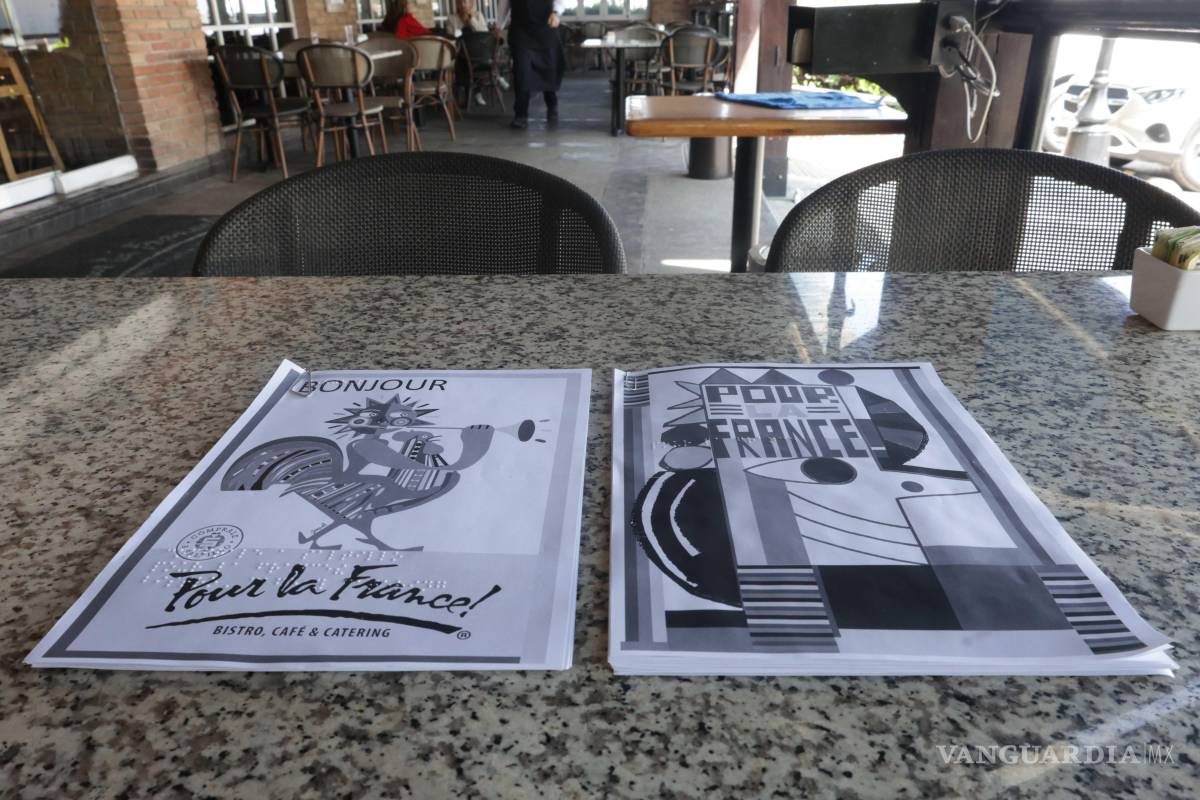 Restaurante Pour La France! de Saltillo ya cuenta con menú en Braille