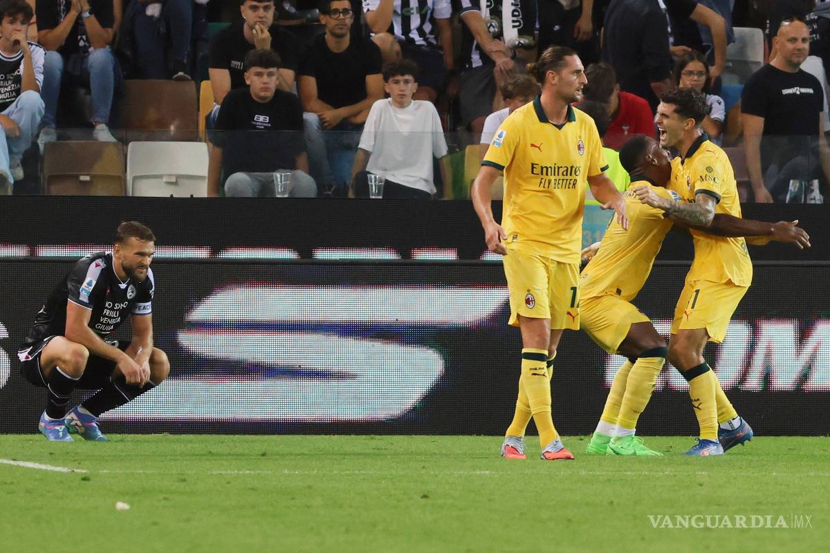 Milan de Santi Giménez golea al Udinese con doblete de Pulisic y mantiene el paso en Serie A