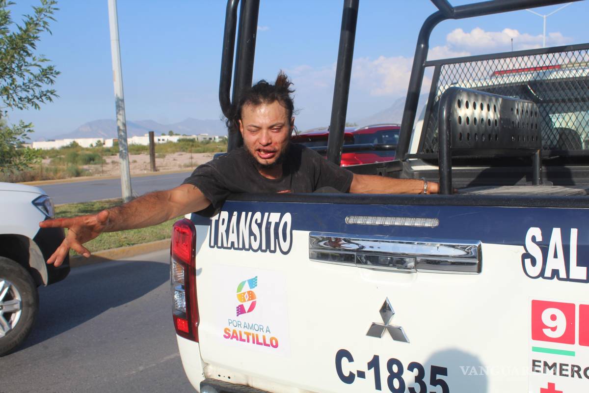 Migrante hondureño provoca choque múltiple en Saltillo tras robar vehículo de su patrón