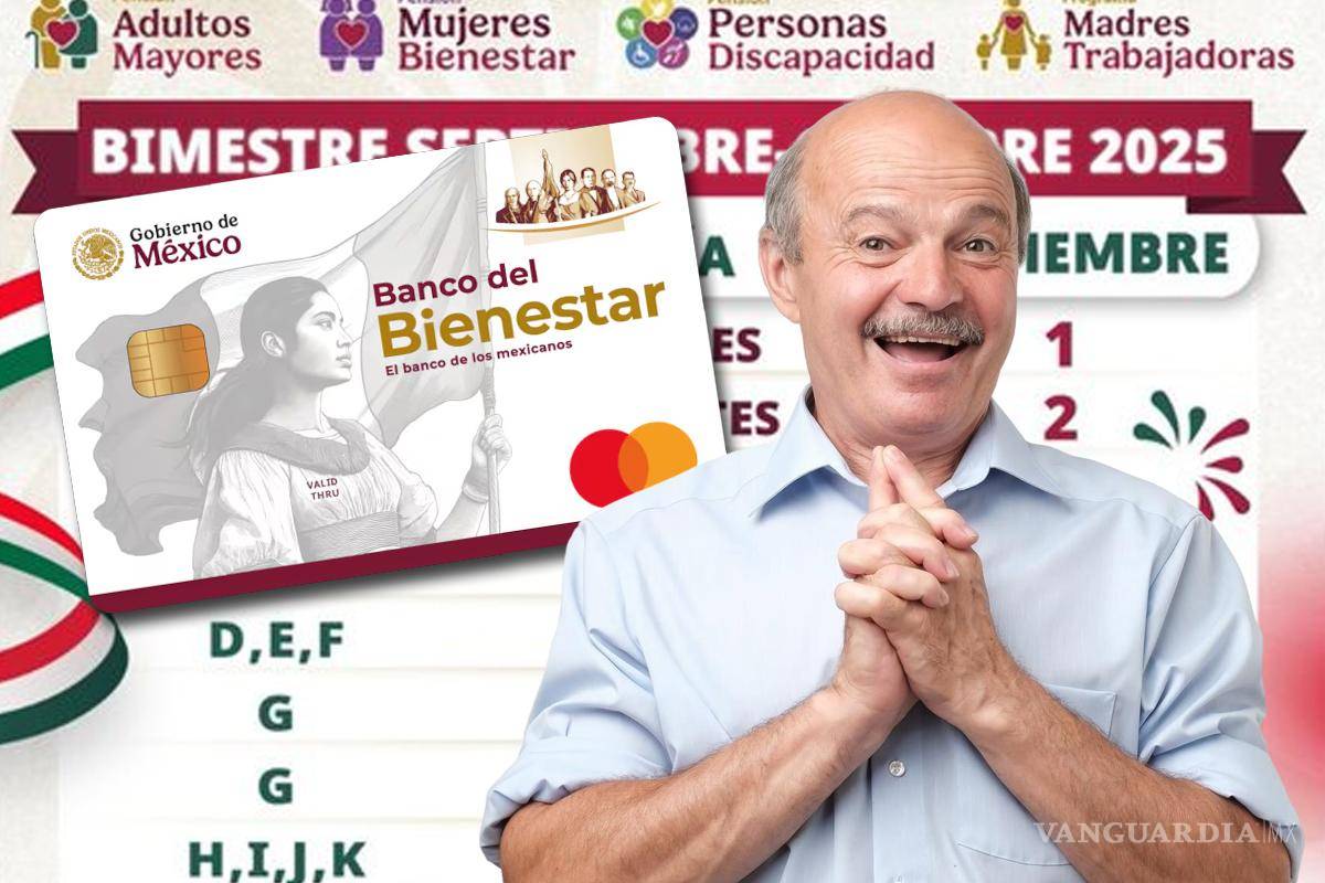 Pensión del Bienestar... ¿Qué apellidos reciben el pago de 6 mil 200 pesos del 22 al 25 de septiembre, según el calendario?