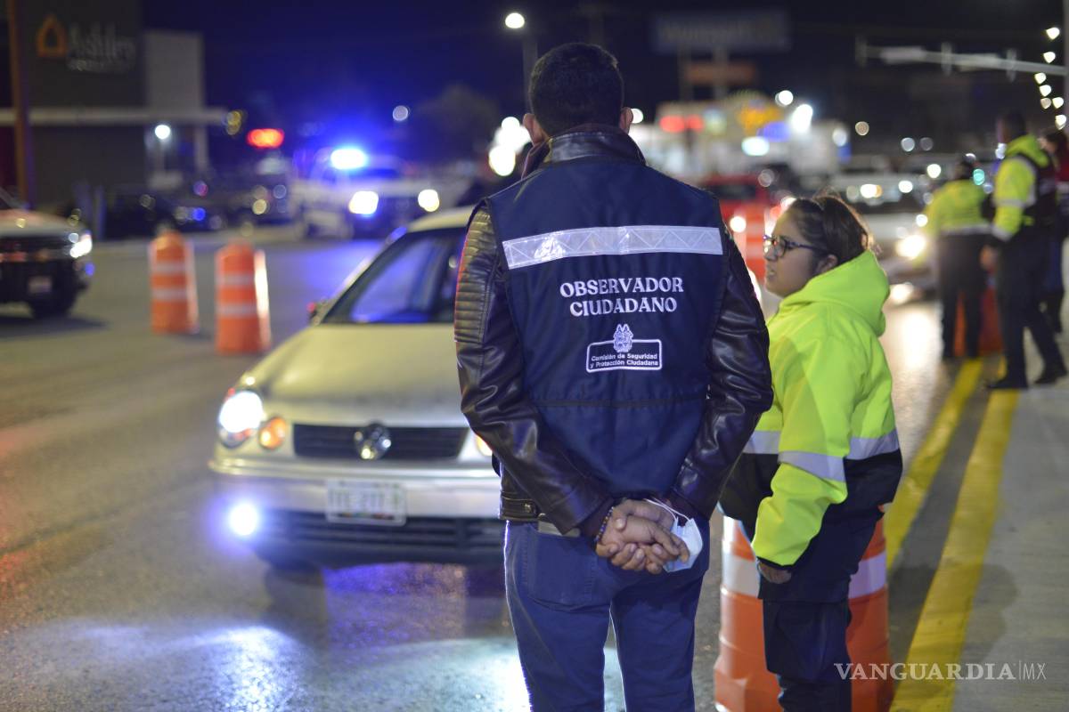 Saltillo: Amplían horarios de operativos antialcohol tras accidentes del fin de semana