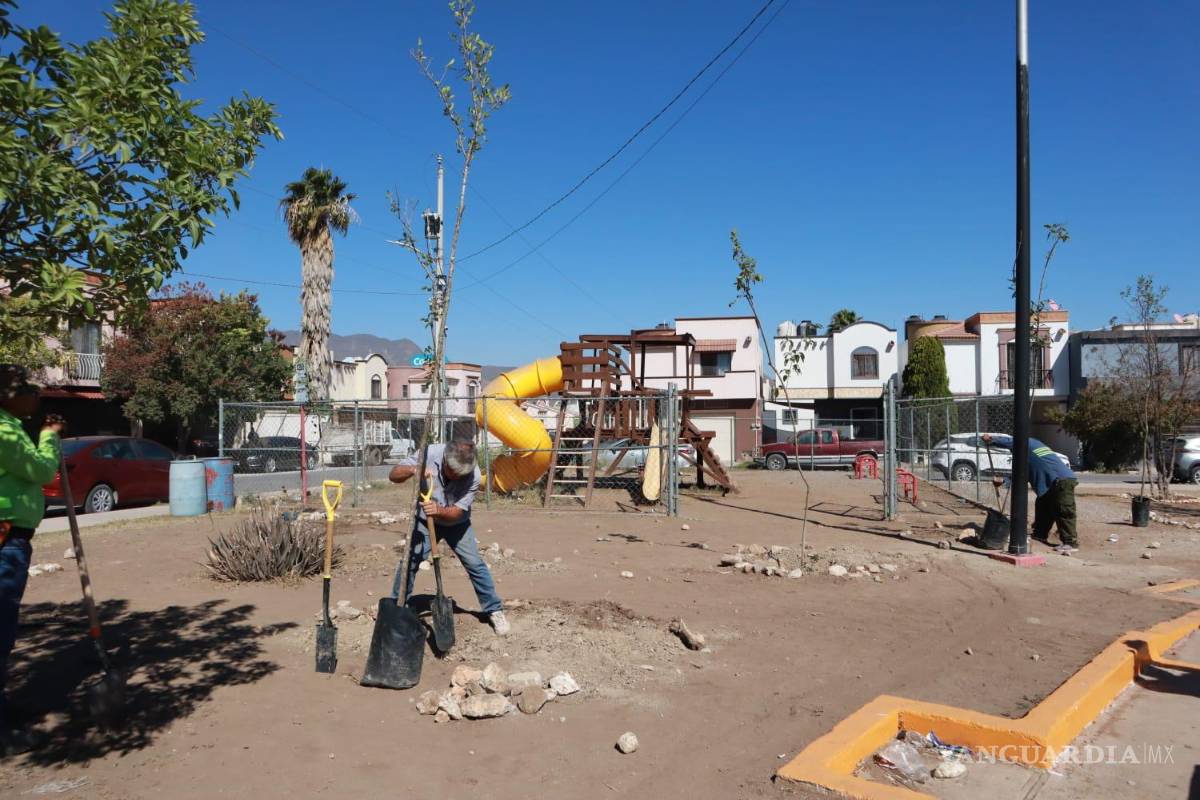 $!Vecinos del fraccionamiento Portal de Agaves se comprometieron a cuidar los árboles y plantas de ornato, fortaleciendo la participación comunitaria.