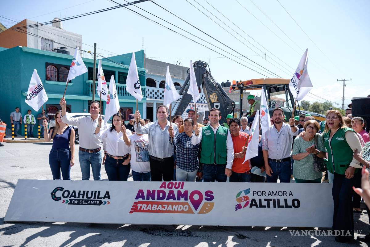 Repavimentan la colonia Valle de las Flores Popular, en Saltillo