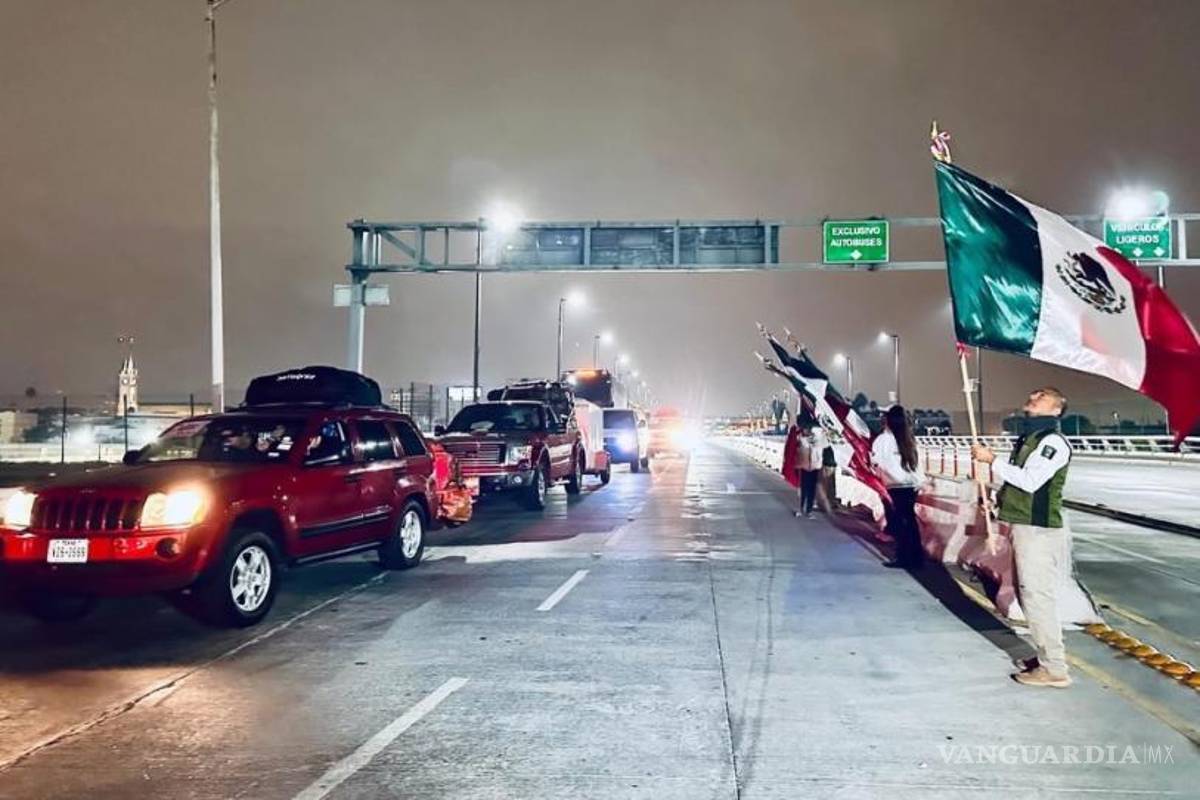 En caravana y de madrugada: más de 20 mil connacionales cruzan por Tamaulipas rumbo al centro del país