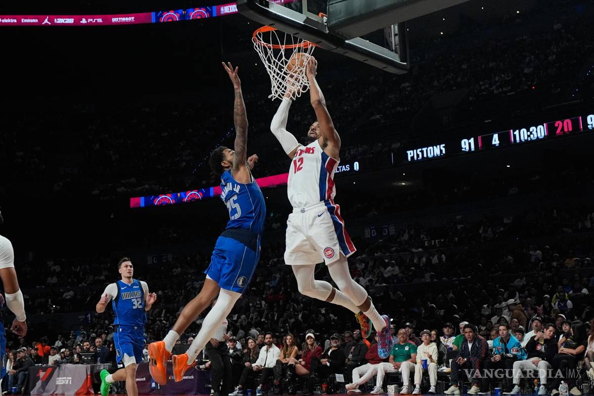 Pistons vencen a Mavericks 122-110 en la Ciudad de México