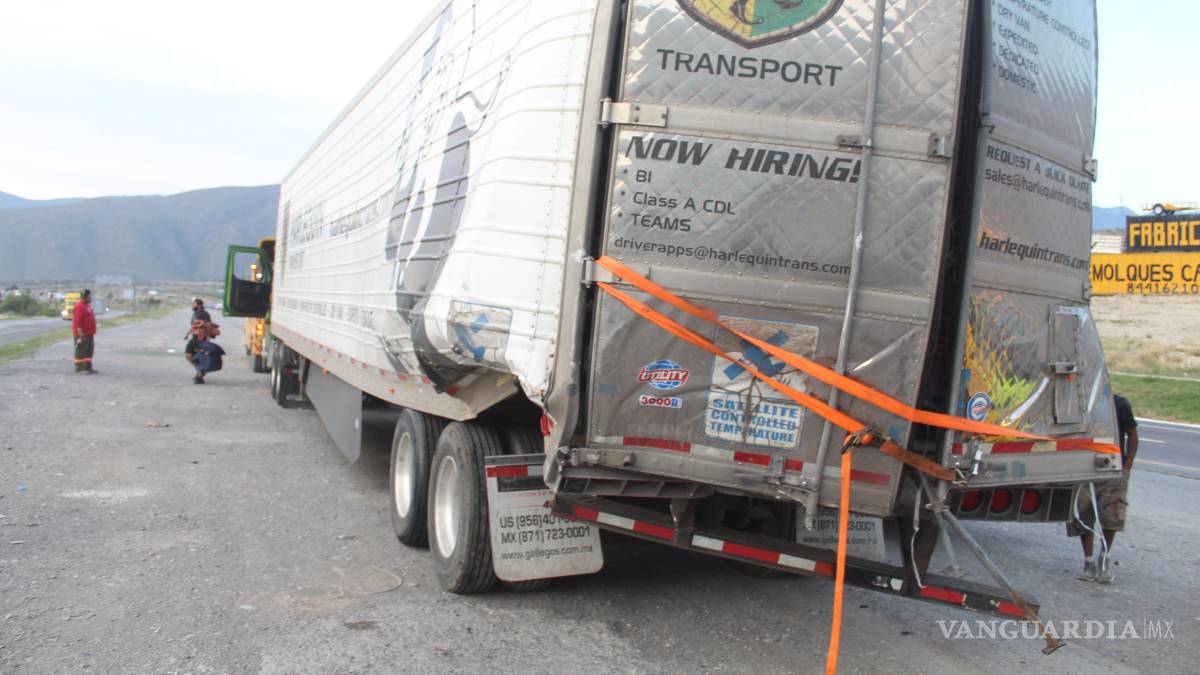 Choque de tractocamiones deja un lesionado, en tramo Los Chorros