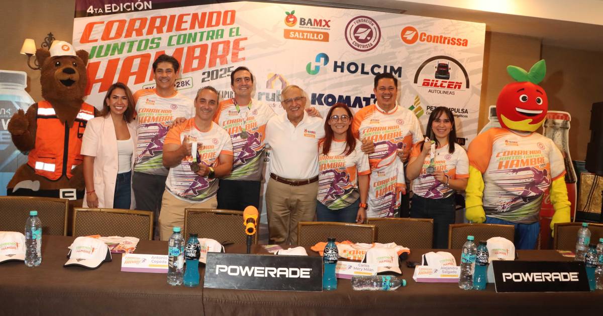 Cuarta edición de ‘Corriendo Juntos contra el Hambre 2025’ buscará reunir a mil corredores en Saltillo